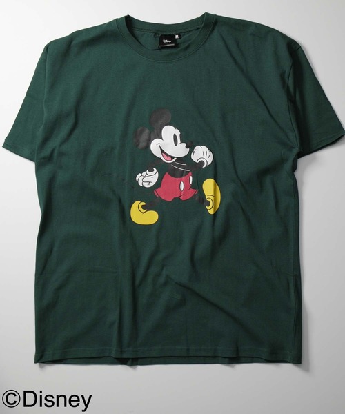 Disney(ディズニー)の「【Disney/MICKEY MOUSE 】ミッキープリント BIG T(Tシャツ/カットソー・メンズ・ダークグリーン/ベージュ/ネイビー/オフホワイト/杢グレー/チャコール/ホワイト系/グレー系・M/L/XL)」の9枚目の写真