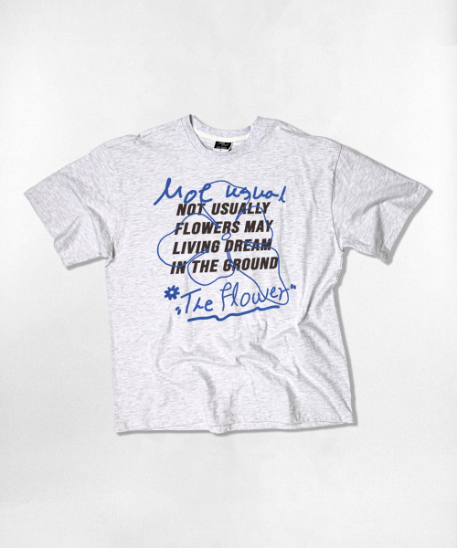 NOTUSUAL（ノットユージュアル）の「フラワーラインオーバーサイズ半袖Tシャツ4カラー（Tシャツ/カットソー・レディース・ネイビー/ライトホワイト/ホワイト/ブラック・SMALL/MEDIUM/LARGE/X-LARGE）」の7枚目の写真