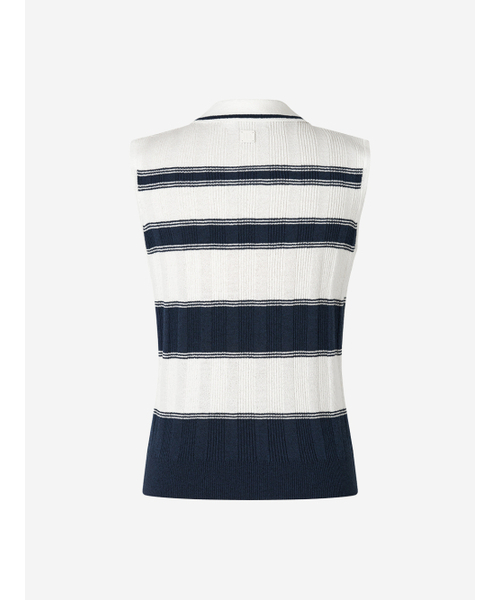 LORDLOAR(ロードロアル)の「ストライプカラーキャミニット NAVY(ニット/セーター・レディース・その他・SMALL/LARGE/MEDIUM)」の4枚目の写真