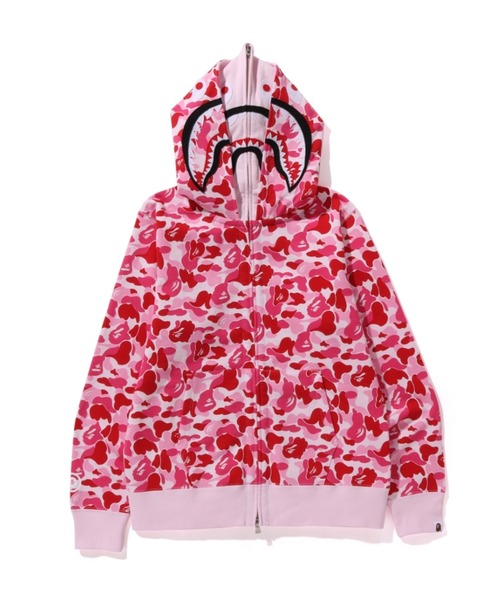 A BATHING APE(アベイシングエイプ)の「ABC CAMO DOUBLE SHARK FULL ZIP HOODIE(パーカー・メンズ・グリーン/ブルー/ピンク・SMALL/X-LARGE/MEDIUM/LARGE/XX-LARGE)」の3枚目の写真
