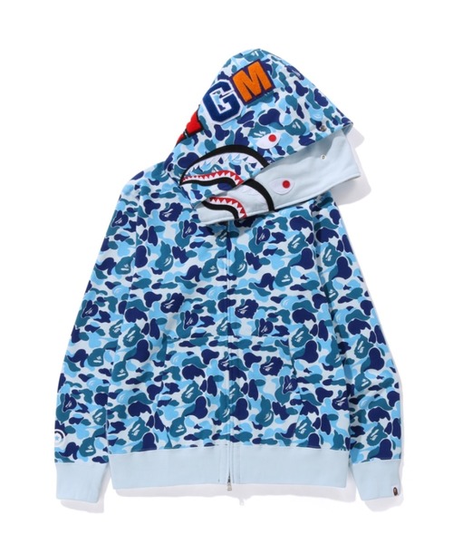 A BATHING APE(アベイシングエイプ)の「ABC CAMO DOUBLE SHARK FULL ZIP HOODIE(パーカー・メンズ・グリーン/ブルー/ピンク・SMALL/X-LARGE/MEDIUM/LARGE/XX-LARGE)」の5枚目の写真