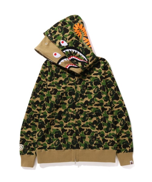 A BATHING APE(アベイシングエイプ)の「ABC CAMO DOUBLE SHARK FULL ZIP HOODIE(パーカー・メンズ・グリーン/ブルー/ピンク・SMALL/X-LARGE/MEDIUM/LARGE/XX-LARGE)」の7枚目の写真