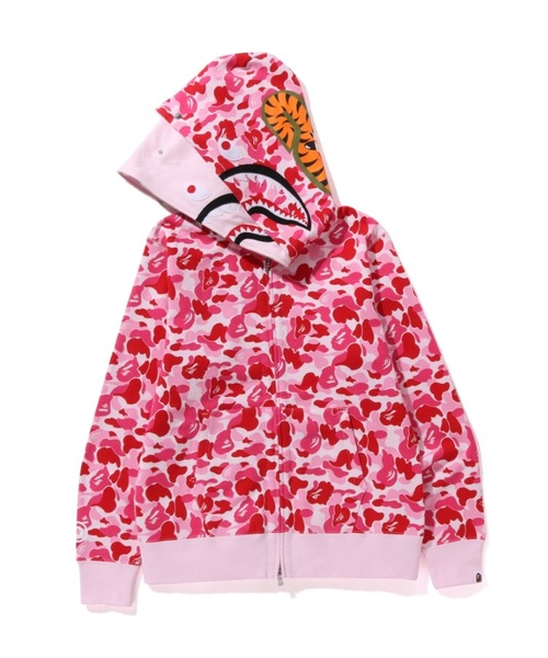 A BATHING APE(アベイシングエイプ)の「ABC CAMO DOUBLE SHARK FULL ZIP HOODIE(パーカー・メンズ・グリーン/ブルー/ピンク・SMALL/X-LARGE/MEDIUM/LARGE/XX-LARGE)」の9枚目の写真