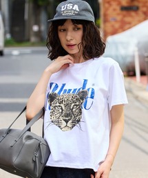 Chick | Cheetah Print Compact T-Shirt / チーター プリント コンパクト Tシャツ ミニT チビT ヒョウ 豹 アニマル 動物 レディース メンズ 2026年 夏 夏服(Tシャツ/カットソー)