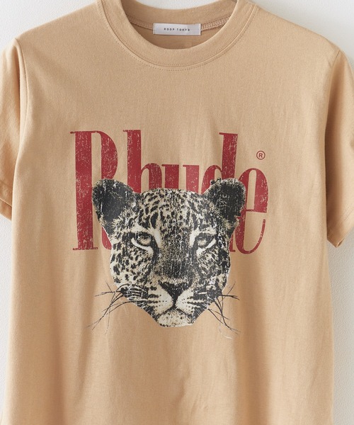 Chick(チック)の「Cheetah Print Compact T-Shirt / チーター プリント コンパクト Tシャツ ミニT チビT ヒョウ 豹 アニマル 動物 レディース メンズ 秋 秋服 2026年秋冬(Tシャツ/カットソー・レディース・ホワイト/ブラック/ベージュ・FREE)」の7枚目の写真