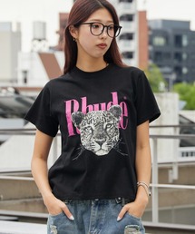 Chick（チック）の「Cheetah Print Compact T-Shirt / チーター プリント コンパクト Tシャツ ミニT チビT ヒョウ 豹 アニマル 動物 レディース メンズ 2026年 夏 夏服（Tシャツ/カットソー）」