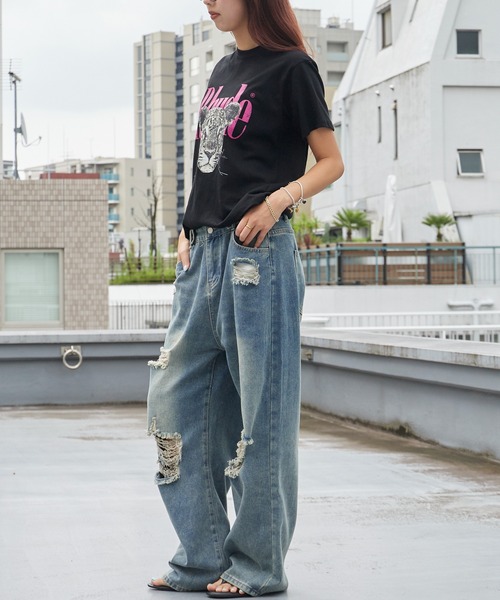 Chick(チック)の「Cheetah Print Compact T-Shirt / チーター プリント コンパクト Tシャツ ミニT チビT ヒョウ 豹 アニマル 動物 レディース メンズ 秋 秋服 2026年秋冬(Tシャツ/カットソー・レディース・ホワイト/ブラック/ベージュ・FREE)」の21枚目の写真
