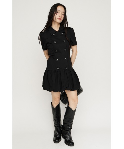 SLY(スライ)の「CUT BALLOON S/OP カットバルーンショートワンピース 夏服 秋服(ワンピース・レディース・ベージュ/グレー/ブラック・1/2)」の5枚目の写真