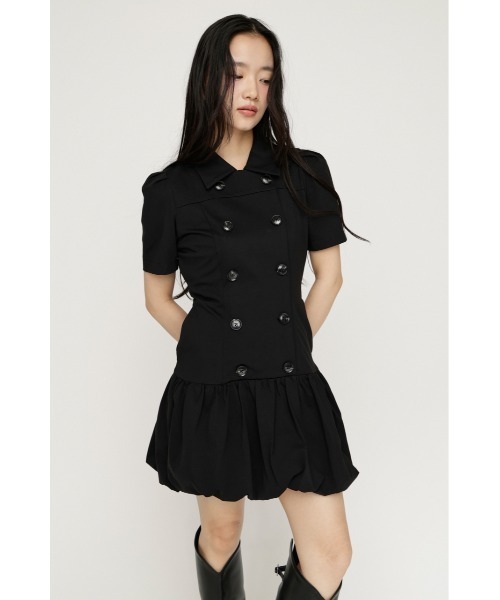 SLY(スライ)の「CUT BALLOON S/OP カットバルーンショートワンピース 夏服 秋服(ワンピース・レディース・ベージュ/グレー/ブラック・1/2)」の6枚目の写真