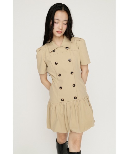 SLY(スライ)の「CUT BALLOON S/OP カットバルーンショートワンピース 夏服 秋服(ワンピース・レディース・ベージュ/グレー/ブラック・1/2)」の10枚目の写真