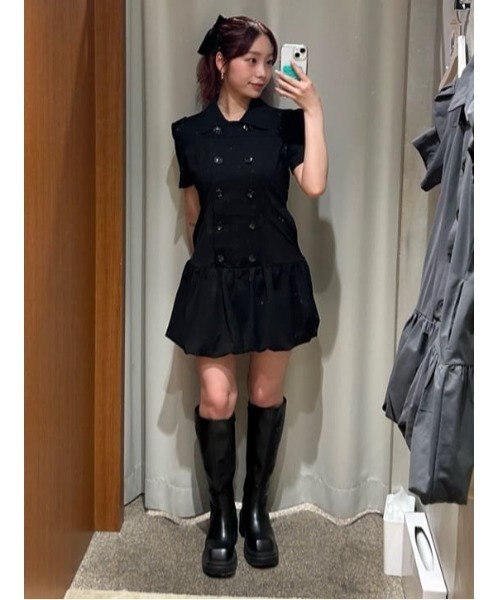 SLY(スライ)の「CUT BALLOON S/OP カットバルーンショートワンピース 夏服 秋服(ワンピース・レディース・ベージュ/グレー/ブラック・1/2)」の22枚目の写真