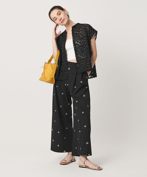 BEAUTY&YOUTH UNITED ARROWS(ビューティーアンドユースユナイテッドアローズ)の「【WEB限定】シアージャガード バンドカラーフレンチスリーブブラウス ウォッシャブル(シャツ/ブラウス・レディース・ピンク/オフホワイト/ブラック・FREE)」の9枚目の写真
