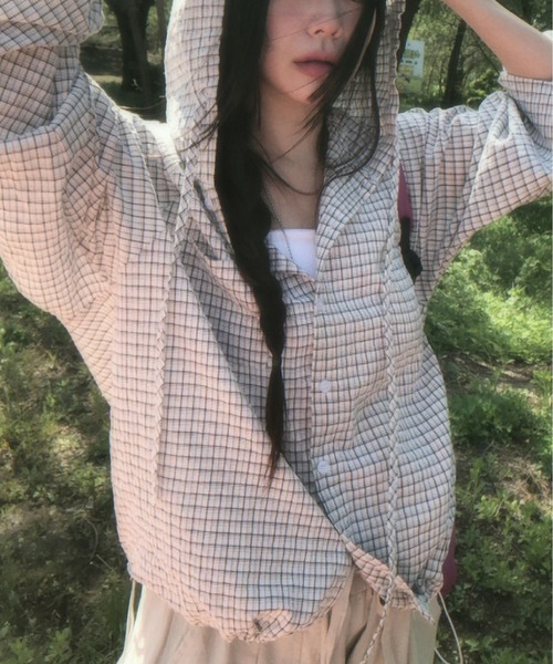 MAISON DE THERESE（メゾン ド テレーズ）の「冷感モダール カップ付き半袖ルームウェア（シャツ/ブラウス・レディース・White/Black・M）」の9枚目の写真