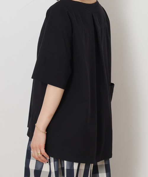 JOURNAL STANDARD LUXE(ジャーナルスタンダード ラックス)の「ブロードワッシャー プルブラウス(シャツ/ブラウス・レディース・ブラック/ホワイト・FREE)」の1枚目の写真