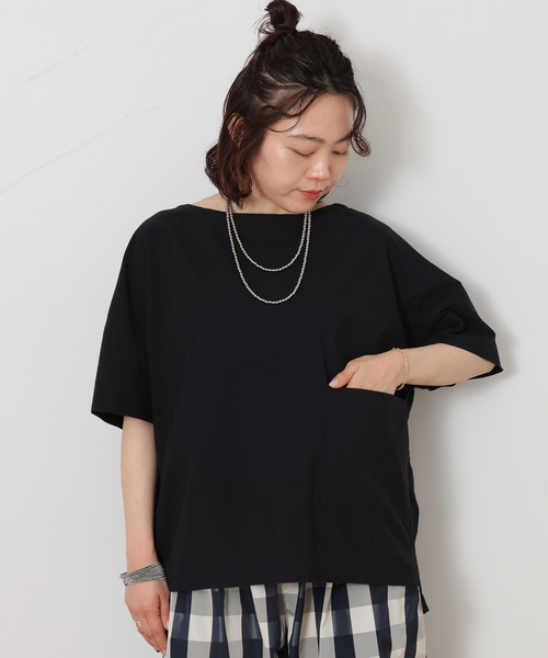 JOURNAL STANDARD LUXE(ジャーナルスタンダード ラックス)の「ブロードワッシャー プルブラウス(シャツ/ブラウス・レディース・ブラック/ホワイト・FREE)」の7枚目の写真