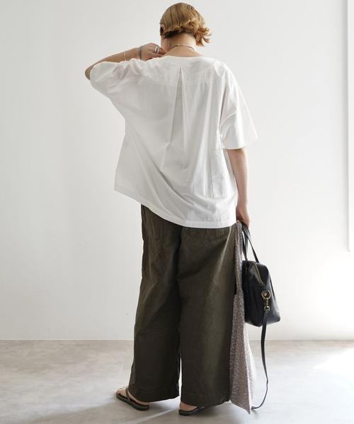 JOURNAL STANDARD LUXE(ジャーナルスタンダード ラックス)の「ブロードワッシャー プルブラウス(シャツ/ブラウス・レディース・ブラック/ホワイト・FREE)」の11枚目の写真