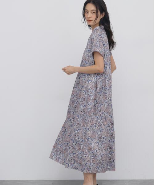 LIBERTY(リバティー)の「◆タナローンリバティフレンチスリーブワンピース(ワンピース・レディース・ダークオリーブ/ピンク系その他3・MEDIUM)」の3枚目の写真