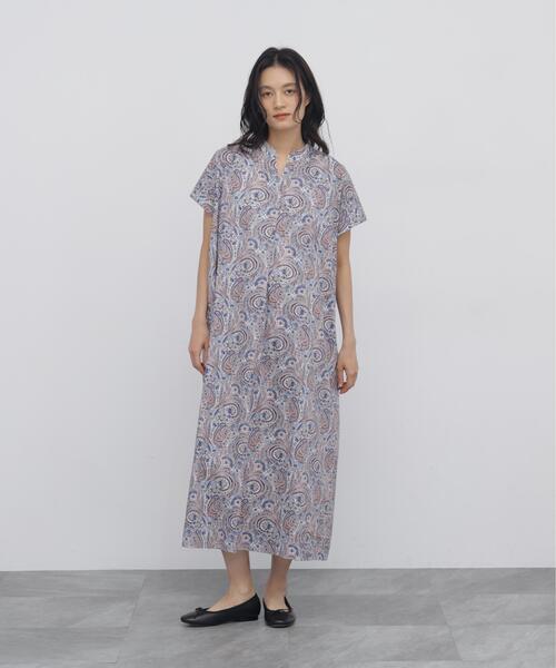 LIBERTY(リバティー)の「◆タナローンリバティフレンチスリーブワンピース(ワンピース・レディース・ダークオリーブ/ピンク系その他3・MEDIUM)」の4枚目の写真