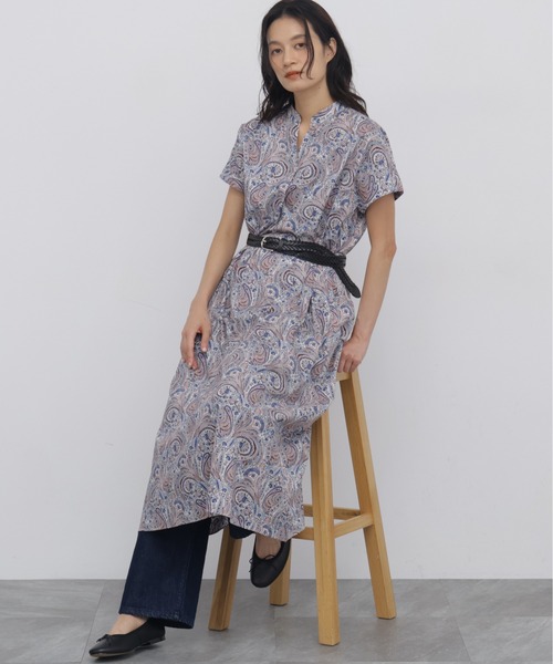 LIBERTY(リバティー)の「◆タナローンリバティフレンチスリーブワンピース(ワンピース・レディース・ダークオリーブ/ピンク系その他3・MEDIUM)」の1枚目の写真