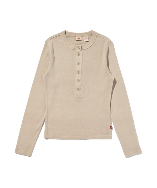 Levi's(リーバイス)の「Levi's/リーバイス エッセンシャル ロングスリーブ ヘンリーTシャツ(Tシャツ/カットソー・レディース・ベージュ・S/XS/M)」の4枚目の写真