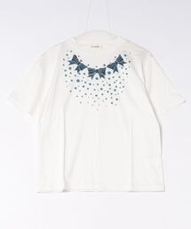 ドット&リボンプリントTシャツ