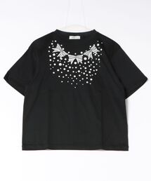 ドット&リボンプリントTシャツ