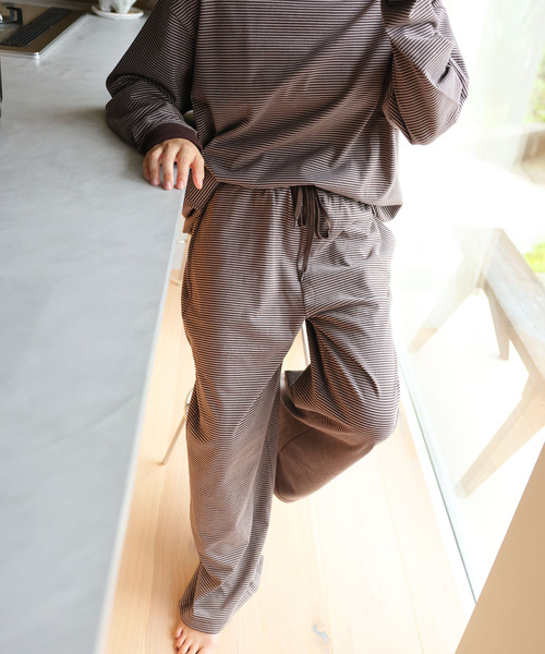JOURNAL STANDARD(ジャーナルスタンダード)の「【oaedit】 ボーダーイージー パンツ(その他パンツ・レディース・ダークブルー/ワイン/チョコ・FREE)」の13枚目の写真