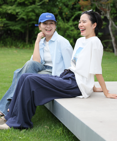 JOURNAL STANDARD(ジャーナルスタンダード)の「【oaedit】 ボーダーイージー パンツ(その他パンツ・レディース・ダークブルー/ワイン/チョコ・FREE)」の19枚目の写真