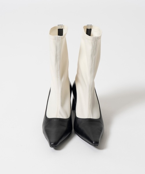 PRANK PROJECT(プランクプロジェクト)の「【2026Autumn Pre-Order】ファブリックコンビストレッチショートブーツ / Fabric Combination Stretch Short Boots(ブーツ・レディース・ブラック/マルチ・38/37/36)」の10枚目の写真