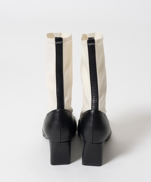 PRANK PROJECT(プランクプロジェクト)の「【2026Autumn Pre-Order】ファブリックコンビストレッチショートブーツ / Fabric Combination Stretch Short Boots(ブーツ・レディース・ブラック/マルチ・38/37/36)」の11枚目の写真