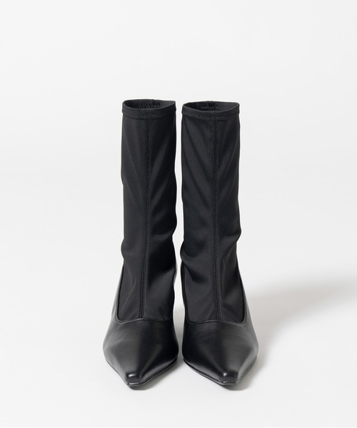 PRANK PROJECT(プランクプロジェクト)の「【2026Autumn Pre-Order】ファブリックコンビストレッチショートブーツ / Fabric Combination Stretch Short Boots(ブーツ・レディース・ブラック/マルチ・38/37/36)」の13枚目の写真