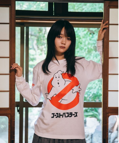 ゴーストバスターズ ロングスリーブ Tシャツ（ECTO-1ホワイト）（T