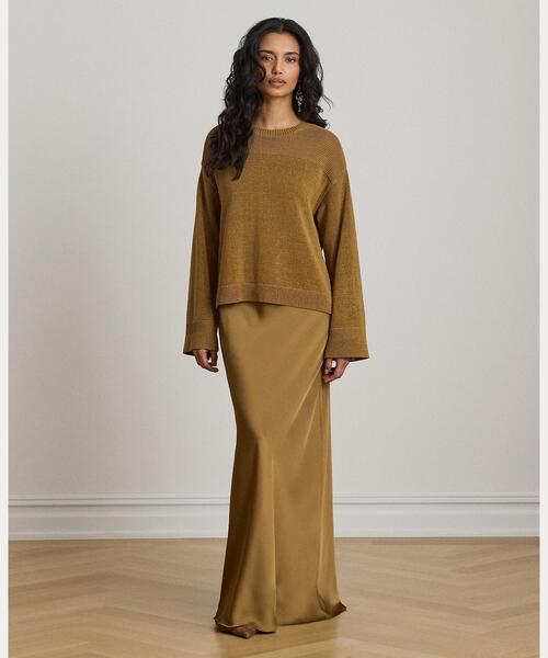 LAUREN RALPH LAUREN(ローレン ラルフ ローレン)の「コットンブレンド クルーネック セーター(ニット/セーター・レディース・ブラウン・S/M/XS)」の6枚目の写真