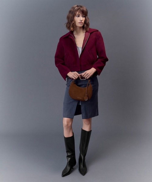CHARLES & KEITH(チャールズ & キース)の「Vega ベガ ホーボーバッグ(ショルダーバッグ・レディース・ダークブラウン系5/ブルー系その他7・S)」の14枚目の写真