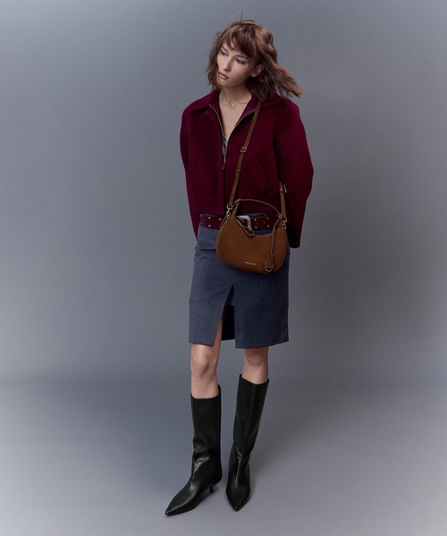 CHARLES & KEITH(チャールズ & キース)の「Vega ベガ ホーボーバッグ(ショルダーバッグ・レディース・ダークブラウン系5/ブルー系その他7・S)」の18枚目の写真