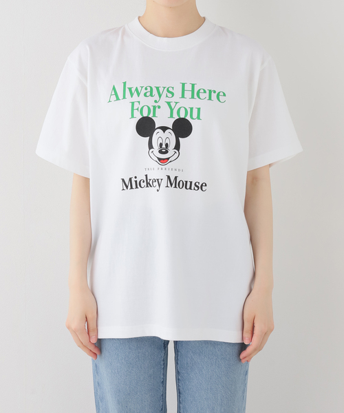 ＋81BRANCA（ハチイチブランカ）の「+81 BRANCA/ハチイチブランカ  Mickey Tee +81B-25SS-CL4A（Tシャツ/カットソー・レディース・チャコールグレー/ホワイト・FREE）」の2枚目の写真