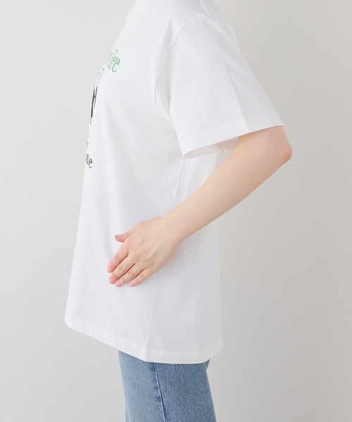＋81BRANCA（ハチイチブランカ）の「+81 BRANCA/ハチイチブランカ  Mickey Tee +81B-25SS-CL4A（Tシャツ/カットソー・レディース・チャコールグレー/ホワイト・FREE）」の6枚目の写真