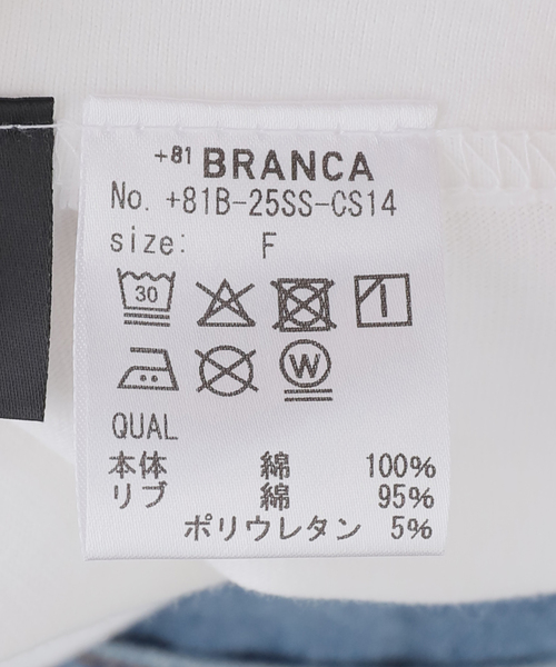 ＋81BRANCA（ハチイチブランカ）の「+81 BRANCA/ハチイチブランカ  Mickey Tee +81B-25SS-CL4A（Tシャツ/カットソー・レディース・チャコールグレー/ホワイト・FREE）」の8枚目の写真