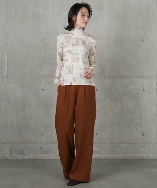 STUDIO PICONE(スタジオピッコーネ)の「水彩タッチハイネックプルオーバー(Tシャツ/カットソー・レディース・ベージュ/ピンク・LL/L/M)」の15枚目の写真