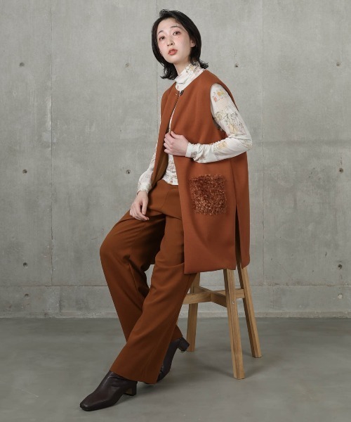 STUDIO PICONE(スタジオピッコーネ)の「水彩タッチハイネックプルオーバー(Tシャツ/カットソー・レディース・ベージュ/ピンク・LL/L/M)」の17枚目の写真