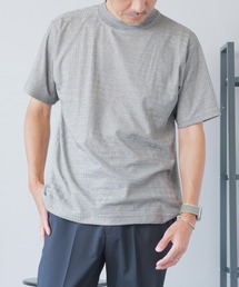 ELLE PLANETE（エルプラネット）の「モックネック ジャガードTシャツ - 半袖 ELLE PLANETE（Tシャツ/カットソー）」