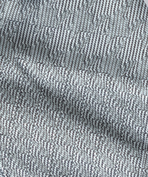 ELLE PLANETE(エルプラネット)の「モックネック ジャガードTシャツ - 半袖 ELLE PLANETE(Tシャツ/カットソー・メンズ・チャコールグレー/グレー・S/3L/L/M/LL)」の11枚目の写真