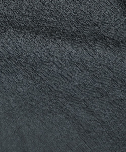ELLE PLANETE(エルプラネット)の「モックネック ジャガードTシャツ - 半袖 ELLE PLANETE(Tシャツ/カットソー・メンズ・チャコールグレー/グレー・S/3L/L/M/LL)」の12枚目の写真