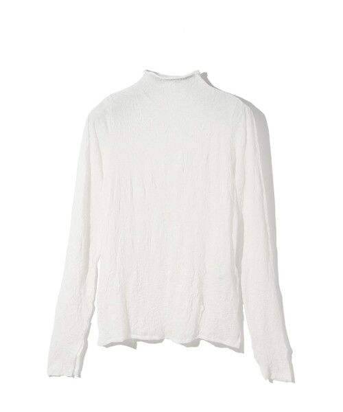 MIDIUMISOLID(ミディウミソリッド)の「MIDIUMISOLID for Ladies シアーハイネックインナー(Tシャツ/カットソー・レディース・ブラック/オフホワイト/グリーン/ネイビー・FREE)」の1枚目の写真