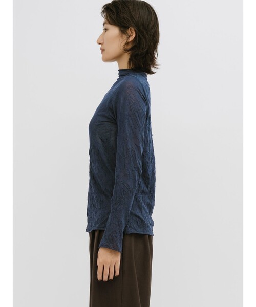 MIDIUMISOLID(ミディウミソリッド)の「MIDIUMISOLID for Ladies シアーハイネックインナー(Tシャツ/カットソー・レディース・ブラック/オフホワイト/グリーン/ネイビー・FREE)」の17枚目の写真