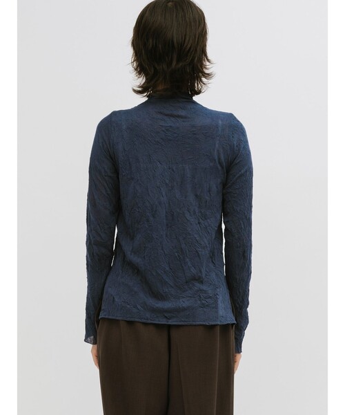 MIDIUMISOLID(ミディウミソリッド)の「MIDIUMISOLID for Ladies シアーハイネックインナー(Tシャツ/カットソー・レディース・ブラック/オフホワイト/グリーン/ネイビー・FREE)」の18枚目の写真