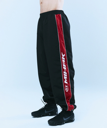 MIHAK（ミハク）の「カラー ブロック トラック ジョガーパンツ (ブラック)（スウェットパンツ）」