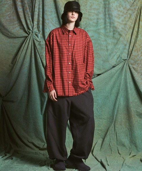 MAISON SPECIAL(メゾンスペシャル)の「《UNISEX》Curve Switching Prime-Wide Pants/カーブスイッチングプライムワイドパンツ【MAISON SPECIAL/メゾンスペシャル】■セットアップ対応■(その他パンツ・メンズ・ブラック/グレー・0/1/2)」の5枚目の写真