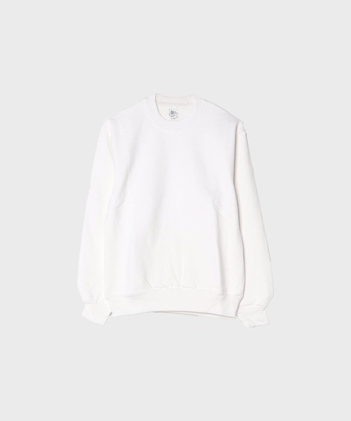 LOS ANGELES APPAREL(ロサンゼルスアパレル)の「Los Angels Apparel/ロサンゼルスアパレル 14oz L/S HEAVY FLEECE PO CREW クルーネックスウェット スウエット トレーナー(スウェット・メンズ・ホワイト/ネイビー・S/L)」の2枚目の写真