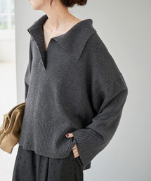 Spick & Span（スピックアンドスパン）の「ルーズウールポロシャツニット（ニット/セーター・レディース）」